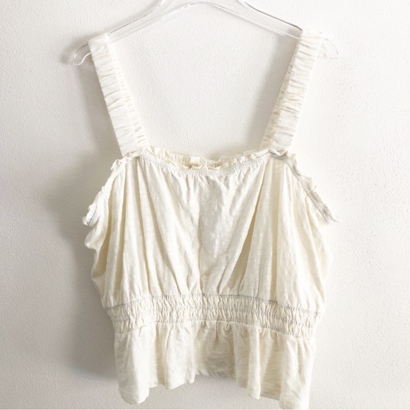 Marine Layer Dylan Smocked Tank Antique White XL - Picture 11 of 12